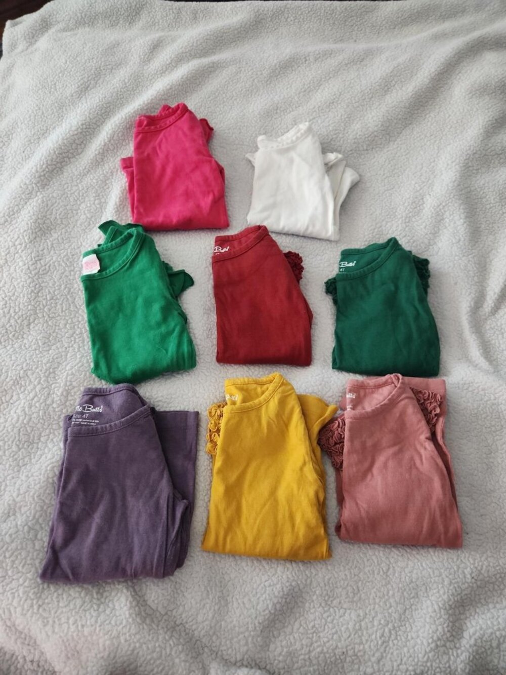 Toddler girls bundle lot of ruffled layering shirts Size 4T
